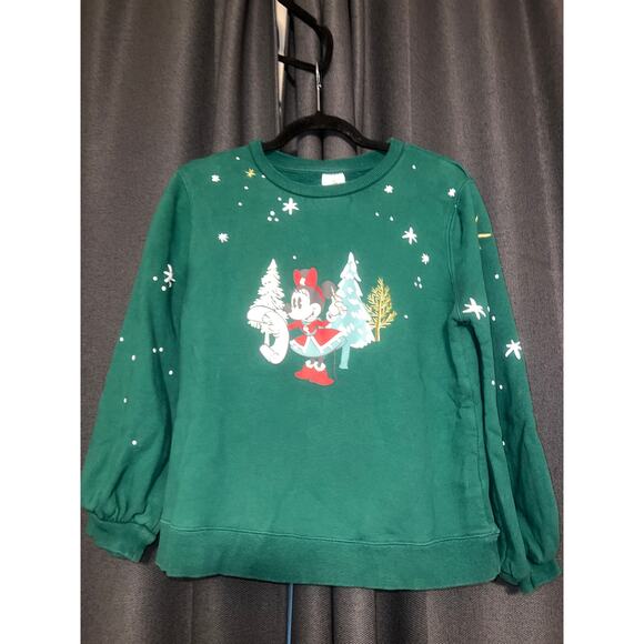 Ugly Christmas Sweater Xmas Sweatshirt Crewneck Size Medium Disney Minnie - Picture 1 of 3